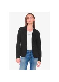 Jackenblazer Le Temps Des Cerises "OSCAR" Gr. L, schwarz, Damen, 73% Polyester, 23% Viskose, 4% Elasthan, unifarben, Blazer, mit stylischem Reverskragen