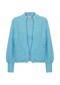 Strickjacke Fransa "Strickjacke FRBeverly" Gr. S, blau (ethereal melange) Damen Strickjacken