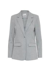 Kurzblazer Ichi "Kurzblazer IHKATE SUS LONG BL4" Gr. XS, grau (grau melange) Damen Blazer