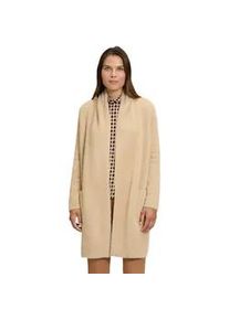 Strickjacke Betty Barclay "Betty Barclay Strickmantel mit Kragen" Gr. 38, beige Damen Strickjacken Material