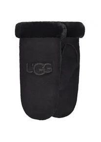 UGG Australia Lederhandschuhe UGG "W SHEARLING EMBROIDER MITTEN" Gr. S/M (S/M), schwarz Damen Handschuhe