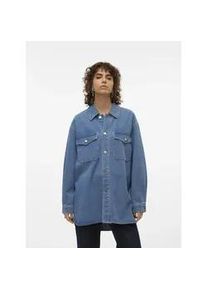 Véro Moda Jeansbluse VERO MODA "VMNAYA OVERSIZED DENIM SHIRT MIX NOOS" Gr. XL (42), blau (medium denim) Damen Blusen