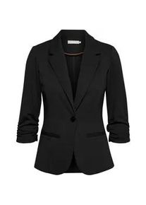 Jackenblazer Fransa "Blazer FRZablazer" Gr. M, schwarz ((noos) schwarz), Damen, Obermaterial: 74% Polyester PES. 21% Viskose LENZING ECOVERO CV LenzEcov. 5% Elasthan EL., Blazer