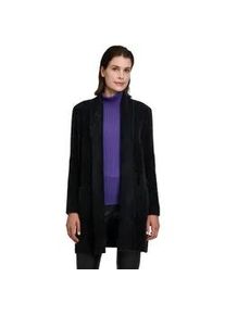 Strickjacke Betty Barclay "Betty Barclay Strickmantel mit Kragen" Gr. 44, schwarz Damen Strickjacken Material