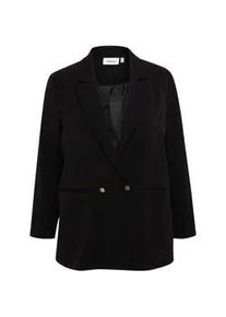 Jackenblazer Fransa "Jackenblazer FPNola" Gr. 48, schwarz, Damen, Obermaterial: 62% Polyester PES. 33% Viskose LENZING ECOVERO CV LenzEcov. 5% Elasthan EL., Blazer