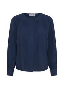 Langarmbluse Fransa "Langarmbluse FRHali" Gr. XXL, blau (peacoat) Damen Blusen