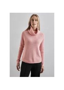 Rollkragenpullover Street One Gr. 36, rosa (petal rose meliert) Damen Pullover im soften Baumwoll-Mix