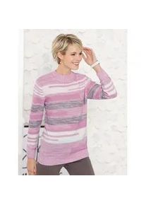 Stehkragenpullover Classic Basics "Pullover" Gr. 52, rosa (altrosé, meliert) Damen Pullover