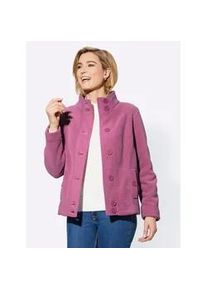 Fleecejacke Casual Looks Gr. 50, lila (erika, meliert) Damen Jacken