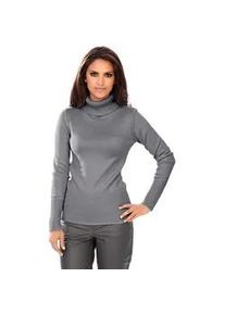 Rollkragenpullover Heine "Rollkragen-Pullover" Gr. 34, grau (grau, melange) Damen Pullover