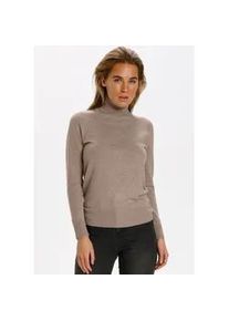 Rollkragenpullover SAINT TROPEZ "MilaSZ J2046" Gr. XXL (44), braun (atmos) Damen Pullover Trageangenehme Qualität mit Viskose