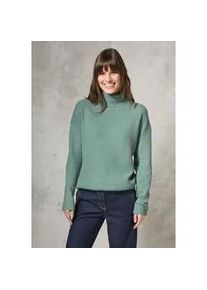 Rollkragenpullover Cecil Gr. XS (36), iced salvia grün melange Damen Pullover aus softem Materialmix