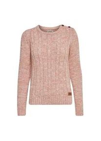 Strickpullover oxmo "Strickpullover OXPhia" Gr. M, rosa (powder rose) Damen Pullover