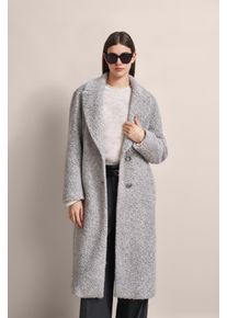 Bugatti Damen Kurzmantel, grau, casual, Gr. 44, unifarben, 47% Wolle, 28% Polyester, 25% Polyacryl, Mäntel, mit leicht überschnittener Silhouette
