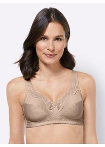 Damen Bügelloser BH, Gr. 90, beige, 60% Baumwolle, 35% Polyamid, 5% Elasthan, BHs