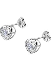 Firetti Damen Paar Ohrstecker "Schmuck Geschenk Silber 925 Ohrschmuck Ohrringe Herz", Silber 925 (Sterlingsilber), silber, Silber 925