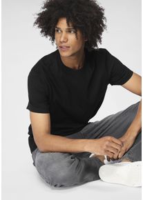 OTTO products Herren T-Shirt "»GOTS zertifiziert – aus Bio-Baumwolle«", schwarz, Basic, Gr. S, Single Jersey, Obermaterial: 100% Baumwolle, Shirts,