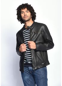 Mustang Herren Lederjacke "Stewart", schwarz, Gr. XL, Obermaterial: 100% Leder, Lamm / Innenmaterial: 100% Baumwolle, Jacken