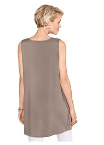 Classic Basics Damen Blusentop, grau, Gr. 46, unifarben, 70% Polyester, 30% Viskose, Blusen