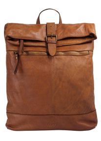 FORTY Tagesrucksack, braun, Rindsleder, Leder, casual, Rucksäcke, echt Leder, Made in Italy