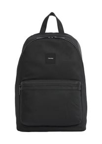 Calvin Klein Cityrucksack "CK ESSENTIAL ROUND BP", schwarz, Polyester, Polyurethane, klassisch, Rucksäcke, Freizeitrucksack Arbeitsrucksack Rucksack