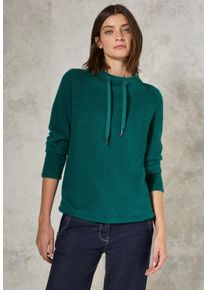 Cecil Damen Langarmshirt, blau, casual, Gr. XXL, unifarben, Stoff, 65% Polyamid, 23% Polyester, 12% Viskose, Shirts, im angenehmen Materialmix