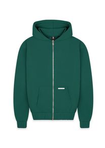 DROPSIZE Herren Sweatjacke "Dropsize Herren Super Heavy Blank Zip-Hoodie", grün, Gr. XS, unifarben, 70% Baumwolle, 30% Polyester, Sweatjacken