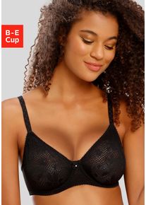 Nuance Damen T-Shirt-BH, Gr. 80, schwarz, Spitze, Obermaterial: 80% Polyamid, 20% Elasthan, klassisch, BHs, mit Bügel, mit nahtlosen Cups aus glatter