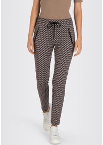 MAC Damen Jerseyhose "easy smart", beige, casual, Gr. 40, Jersey, Obermaterial: 83% Polyester, 12% Viskose, 5% Elasthan, Hosen, mit dezenten