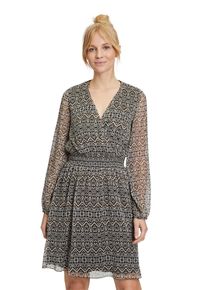 Cartoon Damen Chiffonkleid "Cartoon Chiffonkleid mit Muster", schwarz, feminin, Gr. 40, Obermaterial: 100% Polyester. Futter: 100% Polyester.,