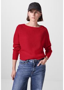 Damen Strickpullover, rot, casual, Gr. 46, STREET ONE STUDIO, unifarben, Stoff, 30% Polyester, 29% Polyacryl, 21% Viskose, 20% Nylon, Pullover, mit