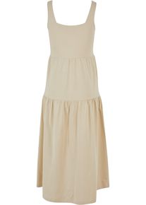 Urban Classics Damen Shirtkleid "Urban Classics Damen Ladies 7/8 Length Valance Summer Dress", beige, klassisch, Gr. 5XL, unifarben, 100% Baumwolle,