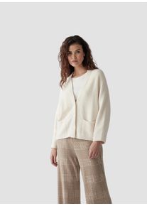 Lecomte Damen Strickjacke "Lecomte Strickjacke für stilvolle Layering-Looks", beige, feminin, Gr. 40, unifarben, 67%Polyamid 25%Baumwolle 5%Polyacryl