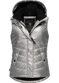 Ragwear Damen Steppweste "Hesty Bling", grau, modisch, Gr. S, Obermaterial: 100% Nylon, Innenfutter: 100% Polyester, Wattierung: 100% Polyester,