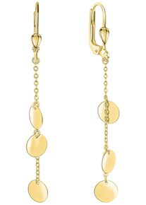 Firetti Damen Paar Ohrhänger "Schmuck Geschenk Gold 375 Ohrschmuck Patentbrisur Plättchen", Gelbgold 375, gold, Gelbgold 375, Ohrringe