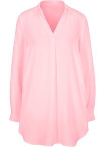 Heine Damen Longbluse, rosa, Gr. 36, unifarben, 100% Polyester, Blusen