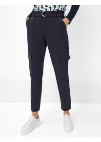 Brax Damen Caprihose "Style MORRIS", blau, Gr. 40, 88% Polyamid, 12% Elasthan, Hosen