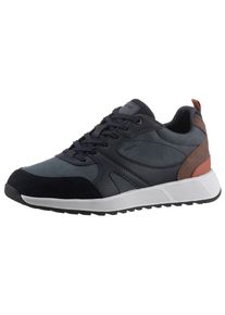 Geox Herren Sneaker "U MOLVENO A", Gr. 40, blau, Lederimitat, Veloursleder, Textil, kontrastfarbene Details, sportlich, Schuhe, Freizeitschuh,