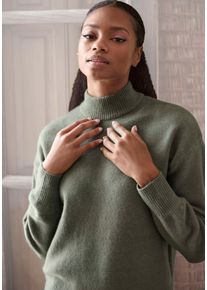Lascana Damen Strickpullover, Gr. 32, grün, Strick, Obermaterial: 52% Polyester, 44% Polyacryl, 4% Elasthan, unifarben, meliert, klassisch, Pullover,