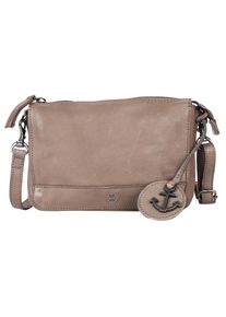 Harbour 2nd Damen Umhängetasche "Tiani", braun, Leder, Taschen, Schultertasche Handtasche Damen Tasche Damen mit Logoanhänger