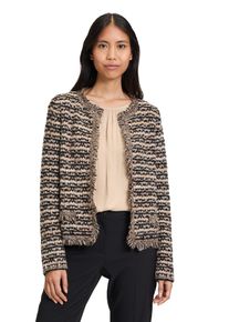 Betty Barclay Damen Strickjacke "Betty Barclay Strick-Cardigan mit Fransen", beige, elegant, Gr. 38, Strick, Obermaterial: 44% Baumwolle, 34%