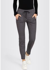 MAC Damen Jerseyhose "easy smart", grau, casual, Gr. 36, Jersey, Obermaterial: 83% Polyester, 12% Viskose, 5% Elasthan, Hosen, mit dezenten