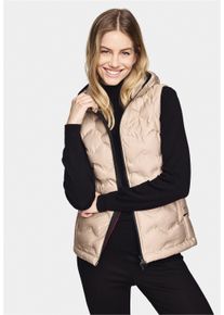 NEW CANADIAN Damen Steppweste, beige, sportlich, Gr. 46, 100% Polyester, Westen, mit kuscheliger Kapuze