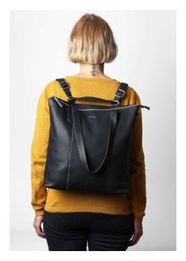 vargu Cityrucksack "Hana 1", schwarz, Leder, casual, Rucksäcke, Shopper-Rucksack aus LWG zertifiziertem Leder