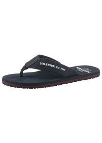Tommy Hilfiger Herren Zehentrenner "HILFIGER 85 BEACH SANDAL", Gr. 39, blau, Textil, sportlich, Schuhe, Sommermode, Dianette, Sommerschuh mit