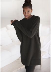 Lascana Damen Longpullover, schwarz, casual, Gr. 32, unifarben, Strick, Obermaterial: 53% Polyester, 37% Polyacryl, 10% Polyamid, Pullover, in
