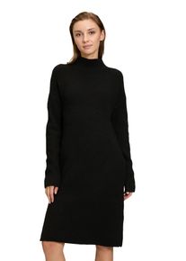 Cartoon Damen Strickkleid "Cartoon Strickkleid mit Kragen", schwarz, casual, Gr. 46, Obermaterial: 52% Polyester recycelt, 38% Polyacryl, 8% Wolle,