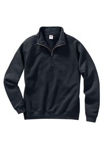 Herren Sweatshirt, schwarz, Gr. 4, Fruit of the Loom, meliert, unifarben, 80% Baumwolle, 20% Polyester, Sweatshirts