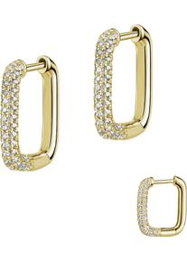 Firetti Damen Paar Creolen "Schmuck Geschenk Silber 925 Ohrschmuck Ohrringe", Silber 925 (Sterlingsilber), gold, Silber 925 (Sterlingsilber),