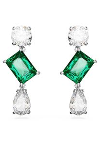 Swarovski Damen Paar Ohrstecker "MESMERA, 5665878", Metall, grün, Metall, Ohrringe, mit Swarovsi Zirkonia (synth.)